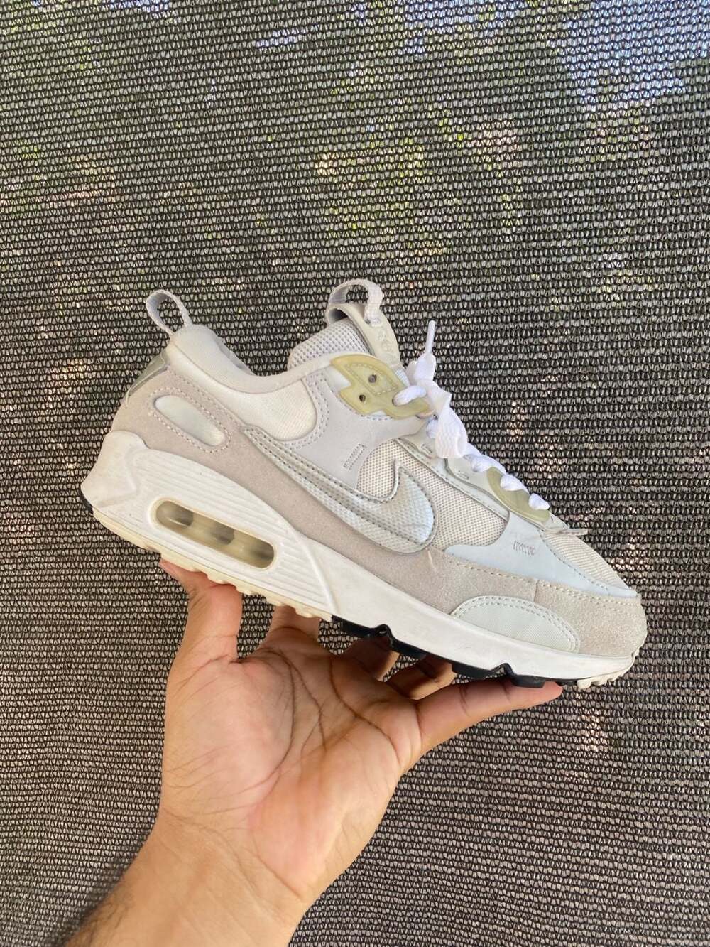 Nike Women's Air Max 90 Futura White Light Bone Sneakers